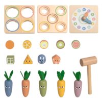 „TOOKY TOY“ medinis pavasario edukacinis kubas 5-in-1.