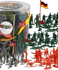 100 dalių kareivių rinkinys su vėliavomis