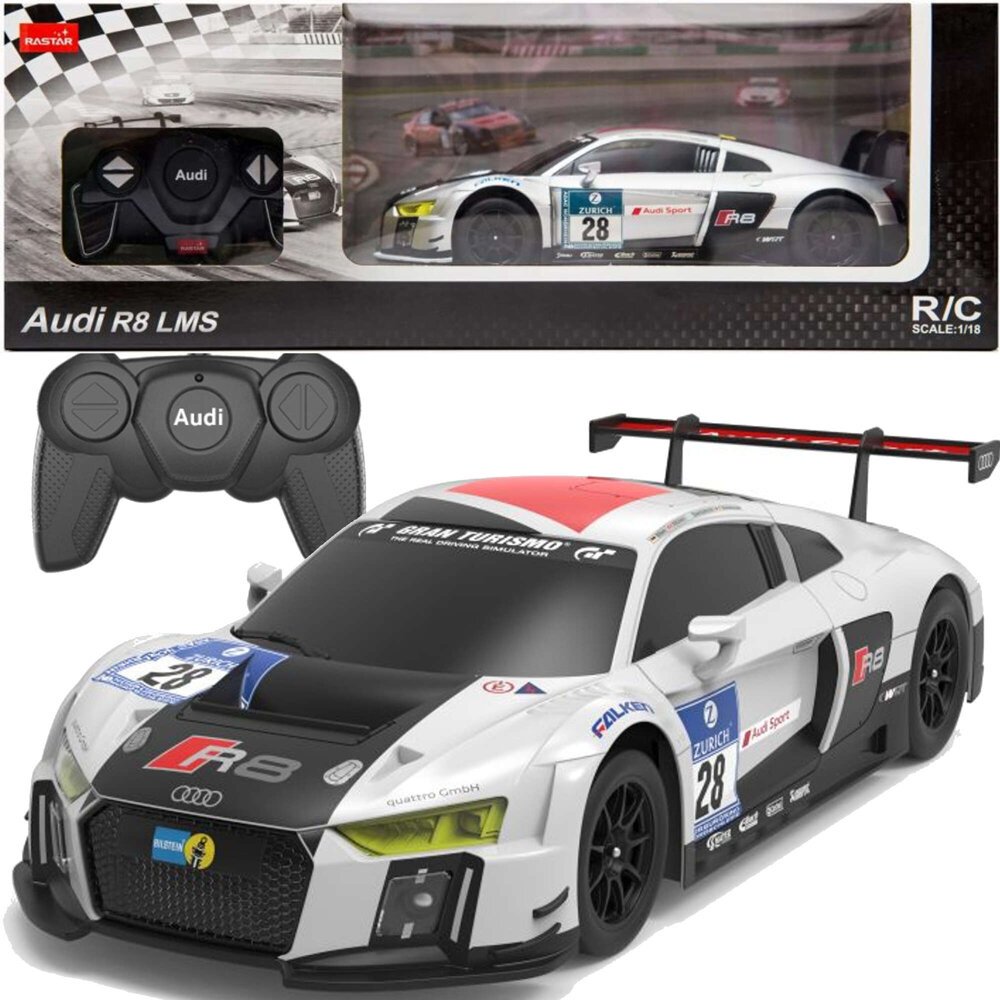1:24 R/C Audi R8 LMS – balta 1:24 R/C Audi R8 LMS – balta