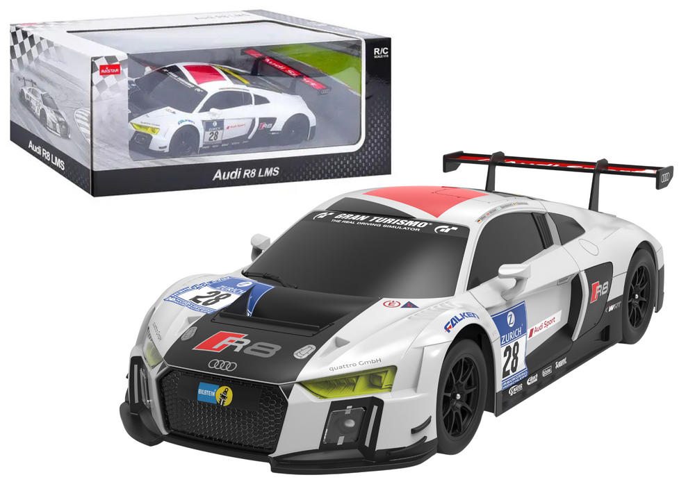 1:24 R/C Audi R8 LMS – balta ir juoda