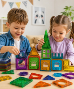 30 magnetinių 3D kaladėlių rinkinys vaikams