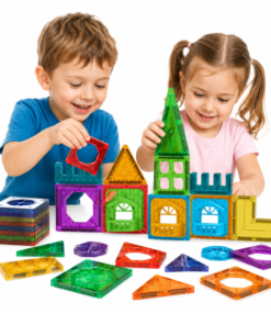 30 magnetinių 3D kaladėlių rinkinys vaikams