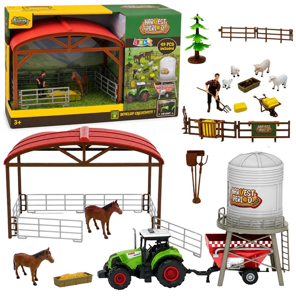 49 dalių ūkio rinkinys su traktoriumi