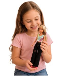 Anlily 30 cm mados lėlė su džinsais ir spalvingu topu