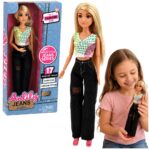 Anlily 30 cm mados lėlė su džinsais ir spalvingu topu