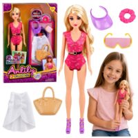 Anlily vasaros lėlė su paplūdimio aksesuarais
