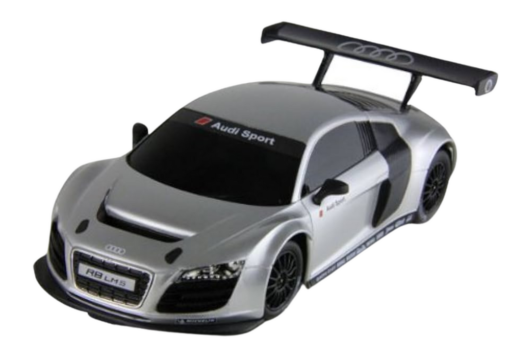 Audi R8 LMS 1:24 sidabrinis R/C automobilis