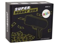Auksinė Money Gun pinigų šaudyklė – su banknotais