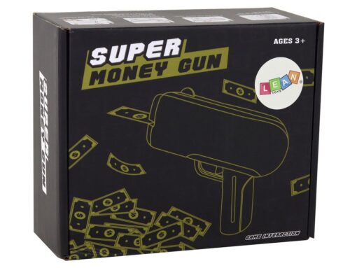 Auksinė Money Gun pinigų šaudyklė – su banknotais