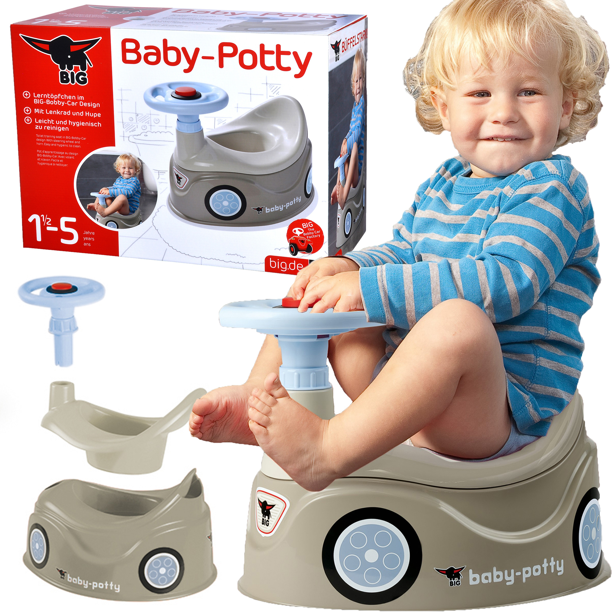 BIG New Bobby Car naktipuodis–automobilis