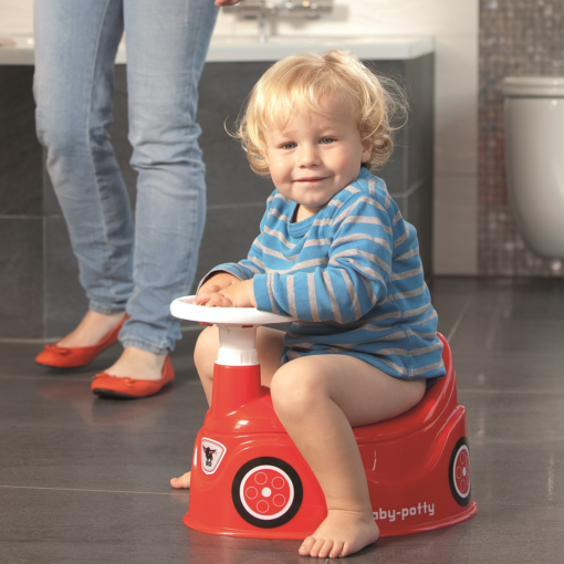 BIG New Bobby Car raudonas naktipuodis–automobilis