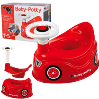 BIG New Bobby Car raudonas naktipuodis–automobilis