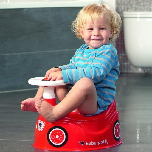 BIG New Bobby Car raudonas naktipuodis–automobilis