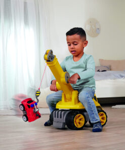 BIG dži̇go važiuoklė su 360° kranu ir guminiais ratais