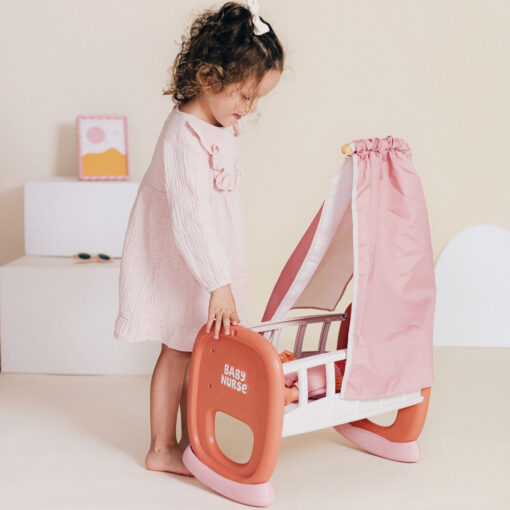 Baby Nurse lėlių lopšelis su baldakimu – 42 cm lėlėms