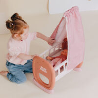 Baby Nurse lėlių lopšelis su baldakimu – 42 cm lėlėms