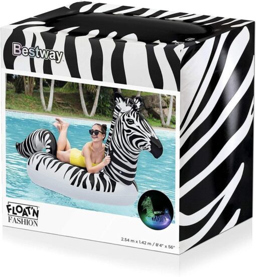 Bestway LED Zebra pripučiamas čiužinys 254 × 142 cm