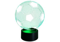 Bevielė 3D LED lempa–statuetė su pulteliu (futbolo kamuolys)