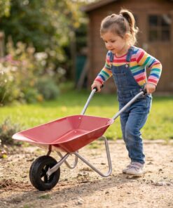Classic World EDU metalinė sodo karutė vaikams – raudona