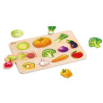Classic World medinė Montessori daržovių dėlionė – 6 el.