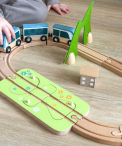 Classic World medinė Montessori traukinio trasa