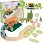 Classic World medinė Montessori traukinio trasa