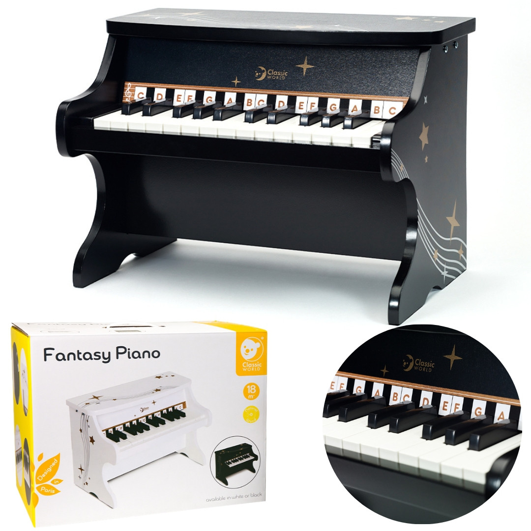 Classic World medinis juodas pianinas „Fantasy“