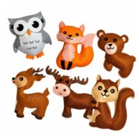 DIY Catties siuvimo rinkinys vaikams – 6 veltinio kačiukai