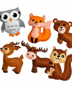 DIY Catties siuvimo rinkinys vaikams – 6 veltinio kačiukai