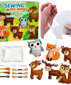 DIY Catties siuvimo rinkinys vaikams – 6 veltinio kačiukai