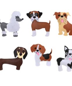 DIY Dogs siuvimo rinkinys vaikams – 6 veltinio šuniukai