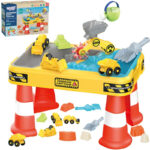 Didelis vandens ir smėlio stalas – Construction Theme