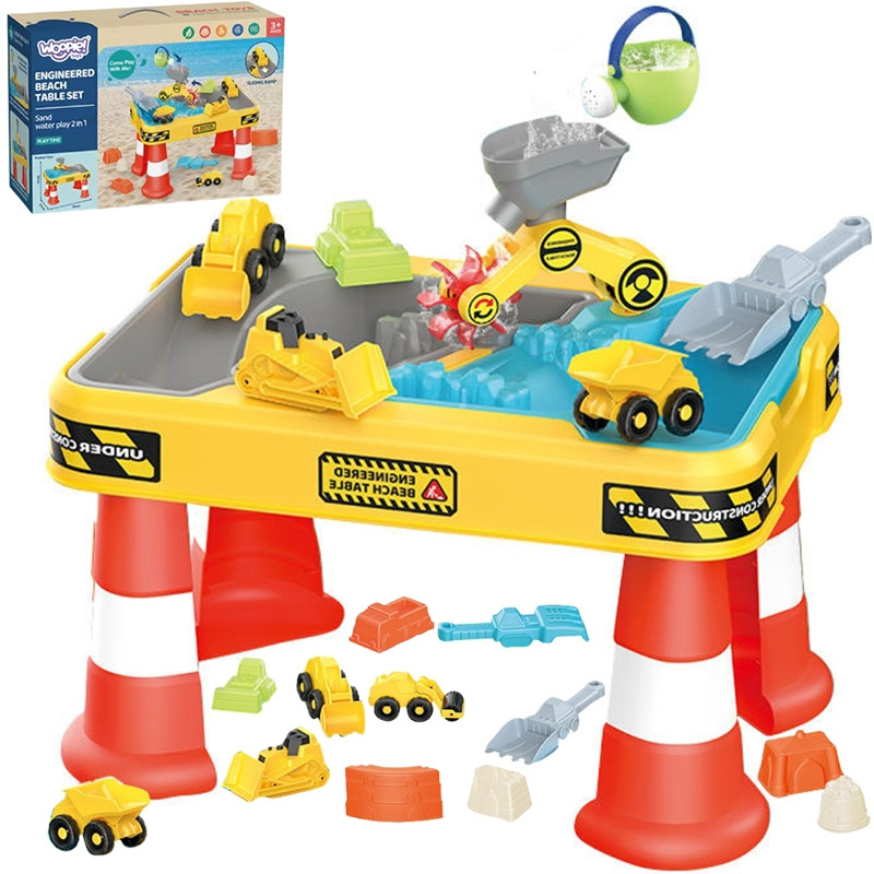 Didelis vandens ir smėlio stalas – Construction Theme