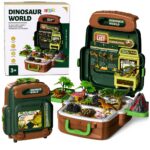 Dinozaurų pasaulio rinkinys kuprinėje–lagamine