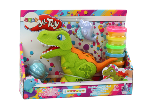 Dinozaurų plastilino rinkinys – 6 spalvos