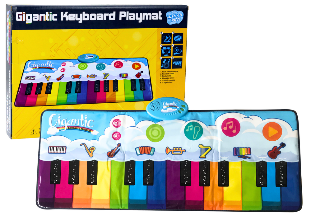 Edukacinis šokio kilimėlis „Rainbow Piano“ Edukacinis šokio kilimėlis „Rainbow Piano“