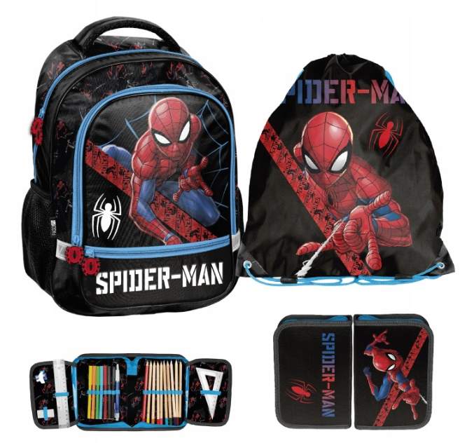 Paso mokyklinis rinkinys berniukui – Spider‑Man, 3in1