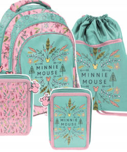 Paso mokyklinis rinkinys mergaitėms – Minnie, 3in1: kuprinė, batų maišelis ir pieštukinė