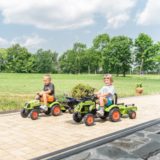 FALK CLAAS Arion pedalinis traktorius su priekaba