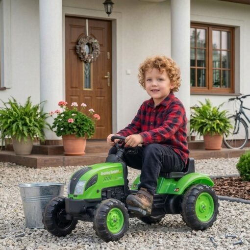 FALK Country Farmer Eco Design pedalinis traktorius su priekaba