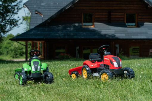 FALK Country Farmer Eco Design pedalinis traktorius su priekaba