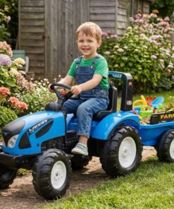 FALK Landini Series 7 pedalinis traktorius su priekaba