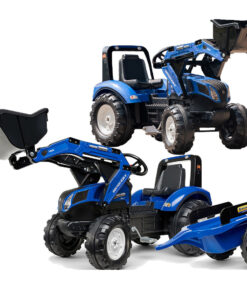 FALK New Holland T8 Eco Design pedalinis traktorius su kaušu ir priekaba