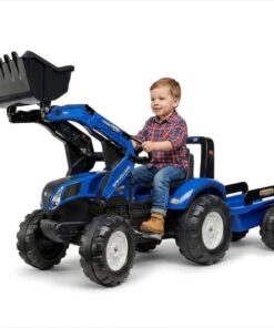 FALK New Holland T8 Eco Design pedalinis traktorius su kaušu ir priekaba