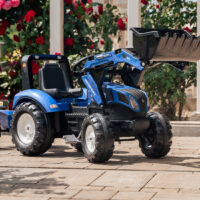 FALK New Holland T8 Eco Design pedalinis traktorius su kaušu ir priekaba