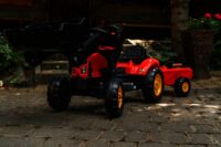FALK Supercharger Red Eco Design pedalinis traktorius–ekskavatorius su priekaba