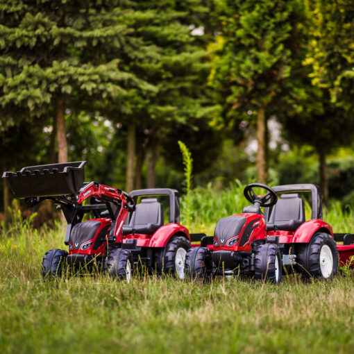 FALK Valtra S4 pedalinis traktorius su priekaba