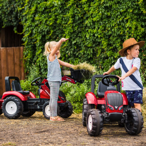 FALK Valtra S4 pedalinis traktorius su priekaba