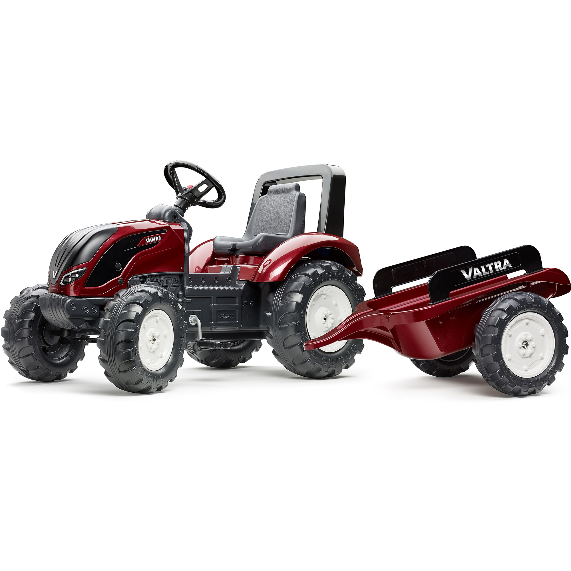FALK Valtra S4 pedalinis traktorius su priekaba