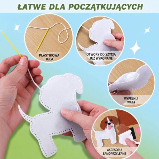 Fairy Land siuvimo rinkinys vaikams – 6 veltinio pasakų personažai